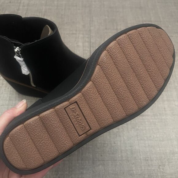 DR. SCHOLL’S Amber Wedge Ankle Bootie Size 9 Black NEW Casual Comfort Career - Picture 7 of 10